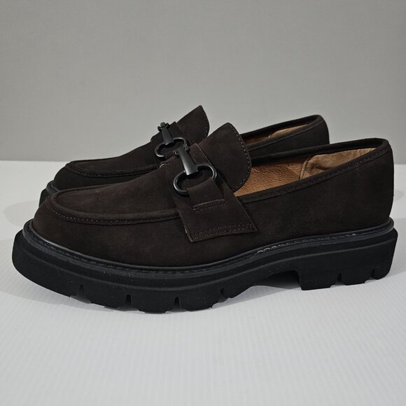 Sofft Satara Chunky Horsebit Loafer Lug Sole Chocolate Brown Suede Size 9.5 - Picture 12 of 12